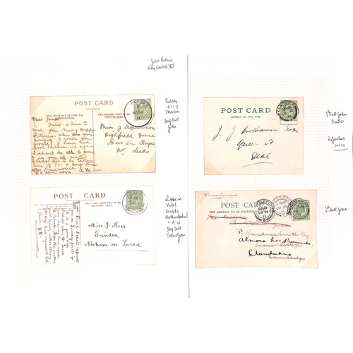 201 - QV-KGV Covers and cards including large 1904 cover to USA franked KEVII 1½d + 6d + 10d pair + 2... 