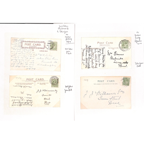 201 - QV-KGV Covers and cards including large 1904 cover to USA franked KEVII 1½d + 6d + 10d pair + 2... 