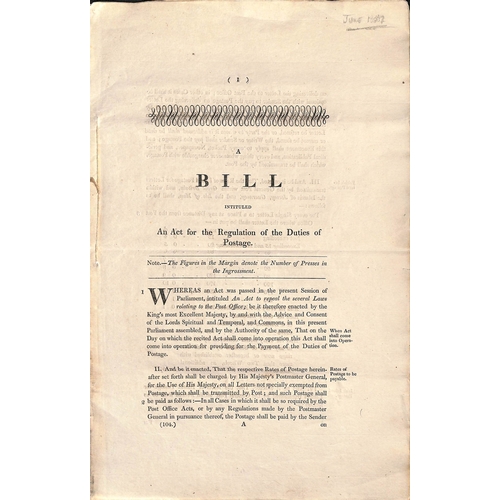 202 - Acts of Parliament. 1684-1840 Acts concerning the posts (26) and newspapers containing postal notice... 