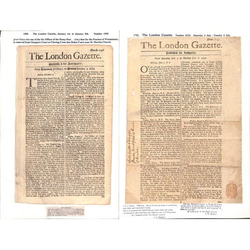 202 - Acts of Parliament. 1684-1840 Acts concerning the posts (26) and newspapers containing postal notice... 