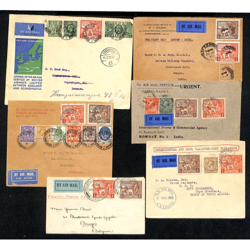 210 - Wembley Exhibition. 1924-36 Flight covers all bearing 1924 or 1925 Empire Exhibition stamps, includi... 