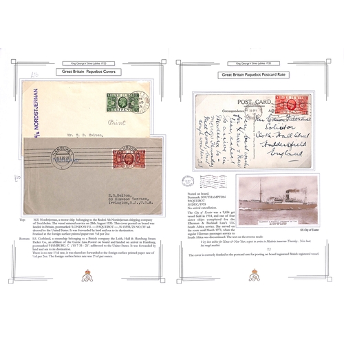 138 - 1935 Silver Jubilee stamps and postal history, collection on pages including 2/- and 3/- booklets, c... 