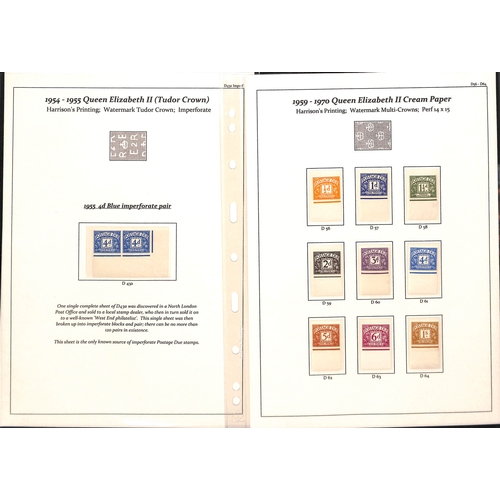 171 - 1937-69 KGVI and QEII postage due, mint lower marginal singles of all stamps including 1937-50 issue... 