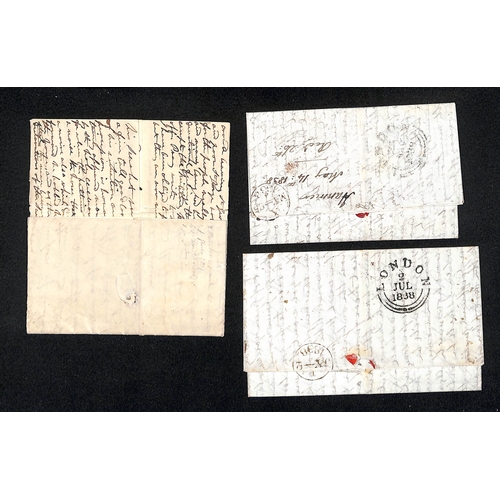 247 - Naval Mail - Carlist War. 1837-38 Entire letters written by Lt. M.H Bunbury from H.M.S 