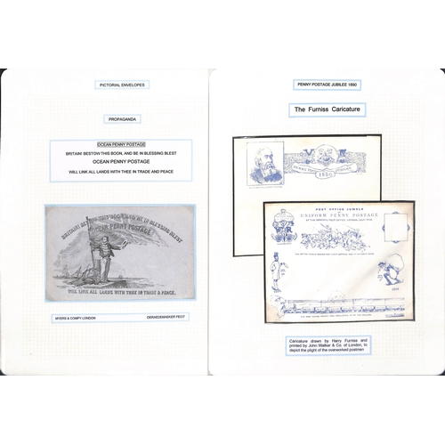 261 - 1840-90 Envelopes and lettersheets with Mulready 2d envelope stereo a196 and lettersheet stereo a103... 