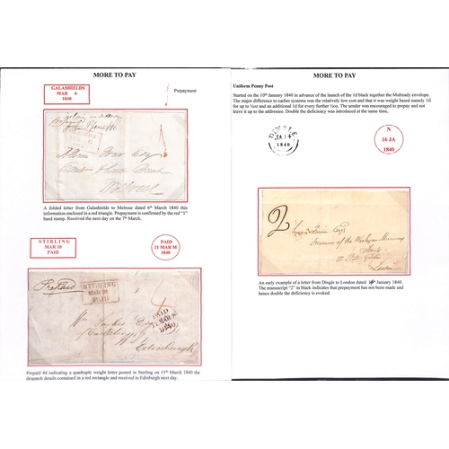 263 - 1809-40 Entire letters and entires including letters from Europe handstamped 