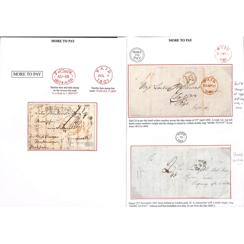 263 - 1809-40 Entire letters and entires including letters from Europe handstamped 