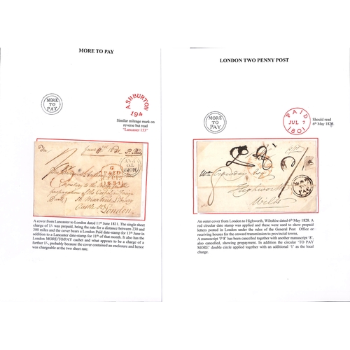 263 - 1809-40 Entire letters and entires including letters from Europe handstamped 