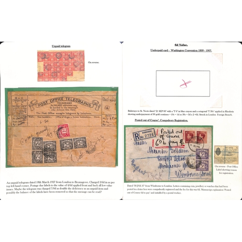 266 - c.1897-1943 Covers and cards including registered mail (4), forces mail (6) with an unusual unpaid 1... 