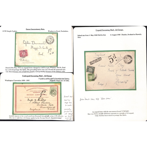 266 - c.1897-1943 Covers and cards including registered mail (4), forces mail (6) with an unusual unpaid 1... 