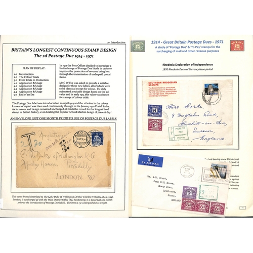 267 - 1914-70 Covers and cards all bearing postage due stamps, including 1915 registered cover posted out ... 