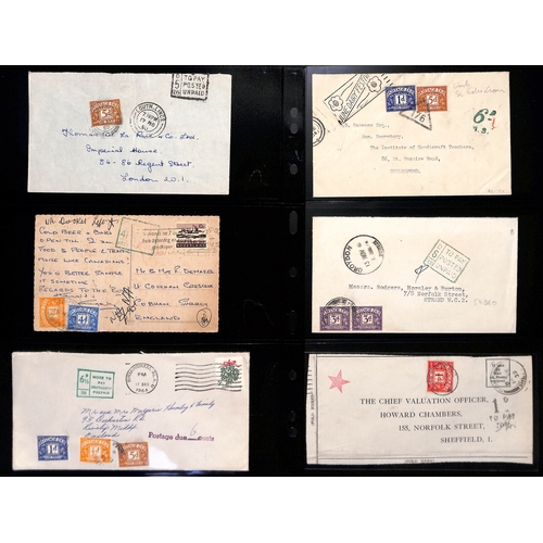 267 - 1914-70 Covers and cards all bearing postage due stamps, including 1915 registered cover posted out ... 