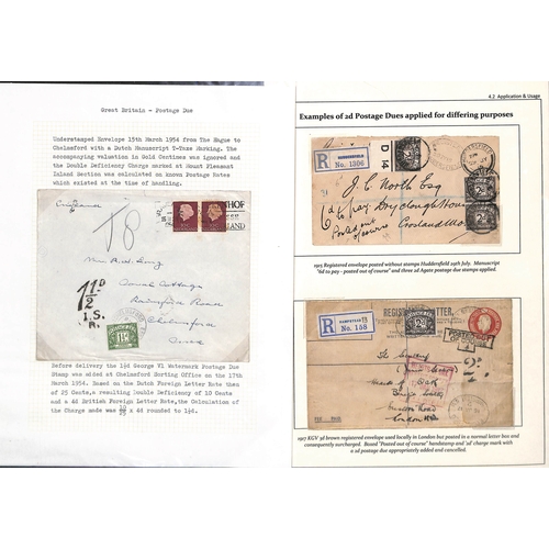 267 - 1914-70 Covers and cards all bearing postage due stamps, including 1915 registered cover posted out ... 