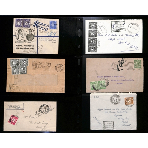 267 - 1914-70 Covers and cards all bearing postage due stamps, including 1915 registered cover posted out ... 