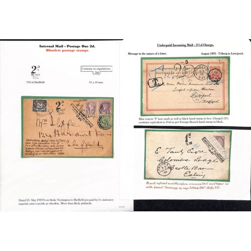 271 - Invalid Stamps. 1893-1970 Covers and cards including 1895 cover with a disallowed 1d lilac bisect, 1... 