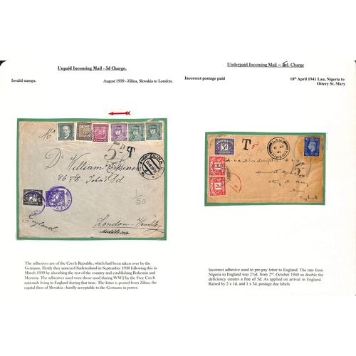 271 - Invalid Stamps. 1893-1970 Covers and cards including 1895 cover with a disallowed 1d lilac bisect, 1... 