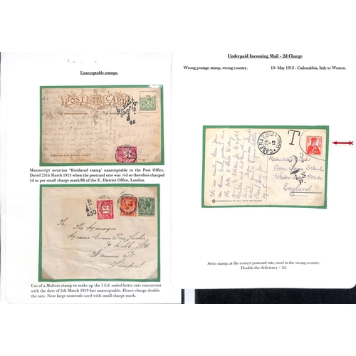 271 - Invalid Stamps. 1893-1970 Covers and cards including 1895 cover with a disallowed 1d lilac bisect, 1... 