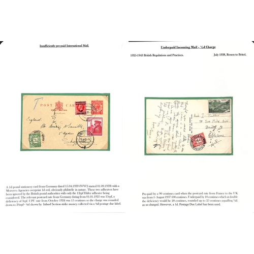 272 - ½d Charges. 1901-53 Covers and cards from abroad all charged ½d, including Canada 1c postc... 