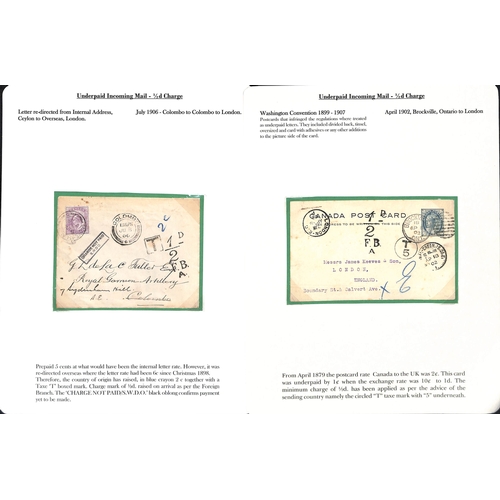 272 - ½d Charges. 1901-53 Covers and cards from abroad all charged ½d, including Canada 1c postc... 