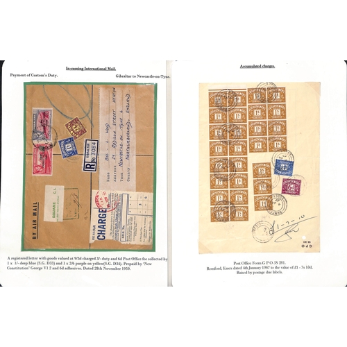 275 - Customs Charges/Accumulated Charges. 1938-92 Covers or parcel address panels with customs duty or pu... 