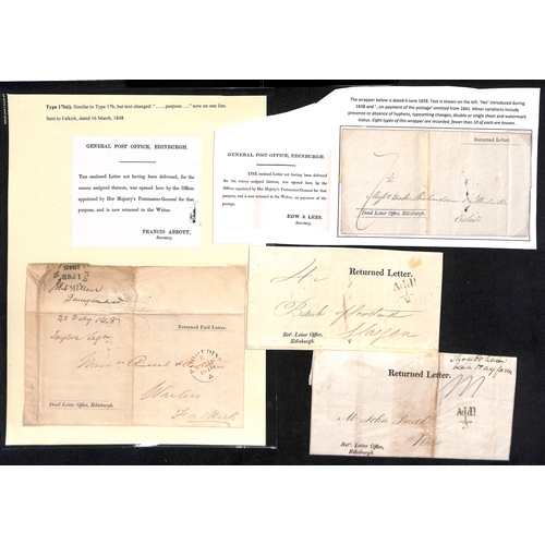 299 - Edinburgh. 1825-48 Lettersheets with 