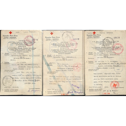 315 - German Censorship. 1943-44 Forms to or from Guernsey (61) or Jersey (3), all censored in Berlin with... 