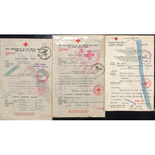 315 - German Censorship. 1943-44 Forms to or from Guernsey (61) or Jersey (3), all censored in Berlin with... 