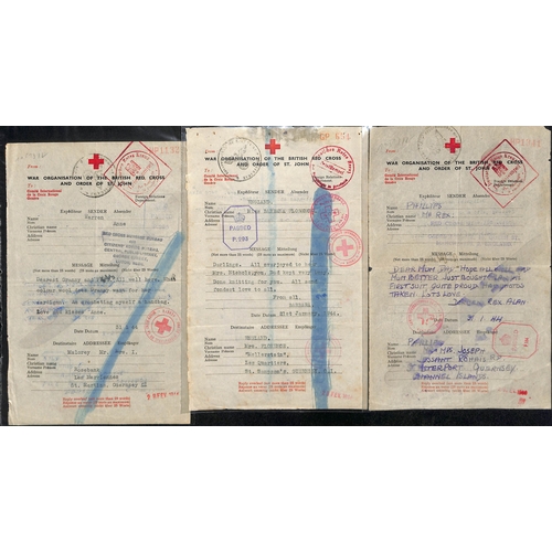 315 - German Censorship. 1943-44 Forms to or from Guernsey (61) or Jersey (3), all censored in Berlin with... 