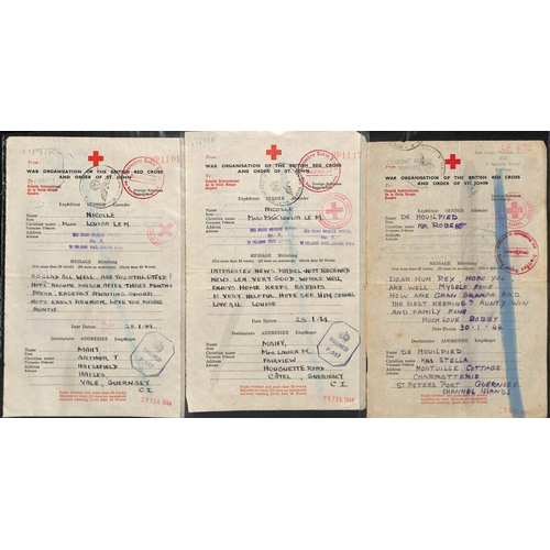 315 - German Censorship. 1943-44 Forms to or from Guernsey (61) or Jersey (3), all censored in Berlin with... 