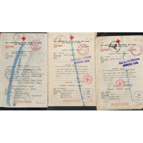 315 - German Censorship. 1943-44 Forms to or from Guernsey (61) or Jersey (3), all censored in Berlin with... 