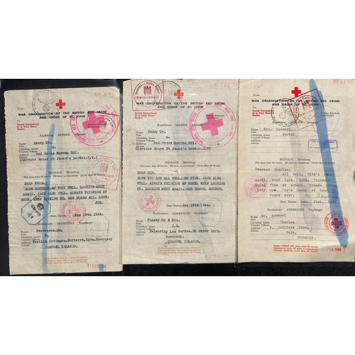 315 - German Censorship. 1943-44 Forms to or from Guernsey (61) or Jersey (3), all censored in Berlin with... 