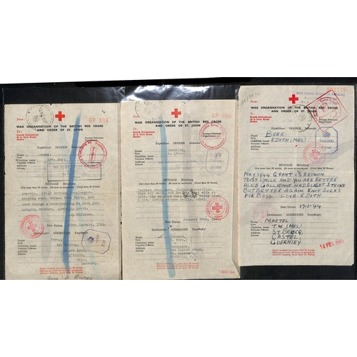 315 - German Censorship. 1943-44 Forms to or from Guernsey (61) or Jersey (3), all censored in Berlin with... 