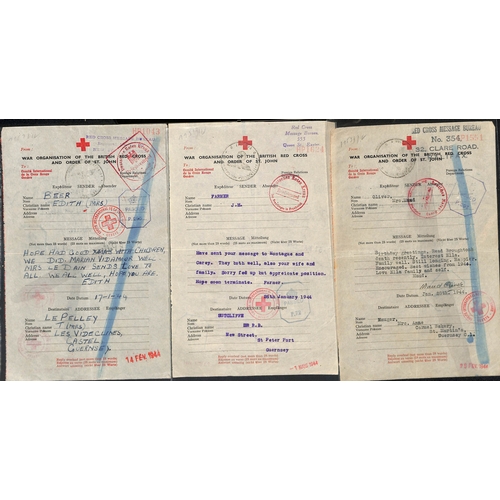 315 - German Censorship. 1943-44 Forms to or from Guernsey (61) or Jersey (3), all censored in Berlin with... 