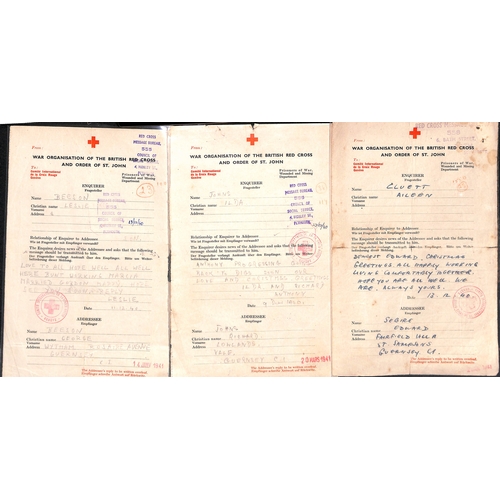 317 - 1940-41 Swiss Red Cross forms (84, dated 6 Nov. 1940 - 23 Jan. 1941) and British Red Cross forms (32... 