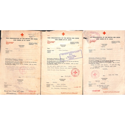 317 - 1940-41 Swiss Red Cross forms (84, dated 6 Nov. 1940 - 23 Jan. 1941) and British Red Cross forms (32... 