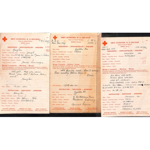 317 - 1940-41 Swiss Red Cross forms (84, dated 6 Nov. 1940 - 23 Jan. 1941) and British Red Cross forms (32... 