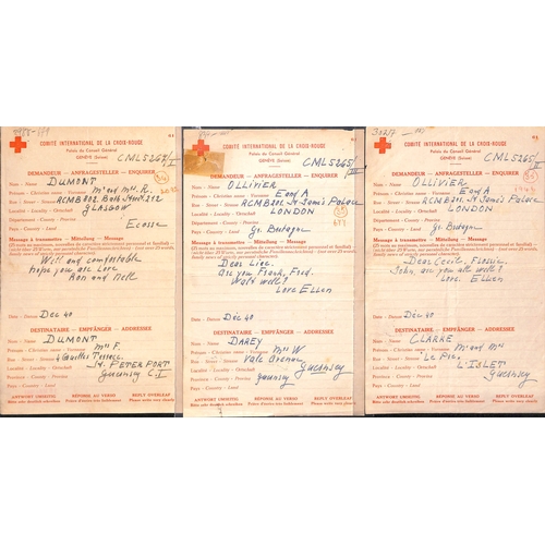 317 - 1940-41 Swiss Red Cross forms (84, dated 6 Nov. 1940 - 23 Jan. 1941) and British Red Cross forms (32... 