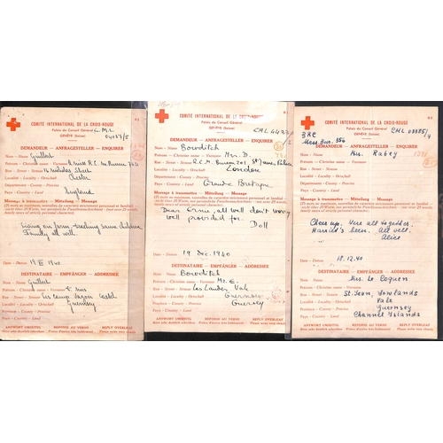 317 - 1940-41 Swiss Red Cross forms (84, dated 6 Nov. 1940 - 23 Jan. 1941) and British Red Cross forms (32... 