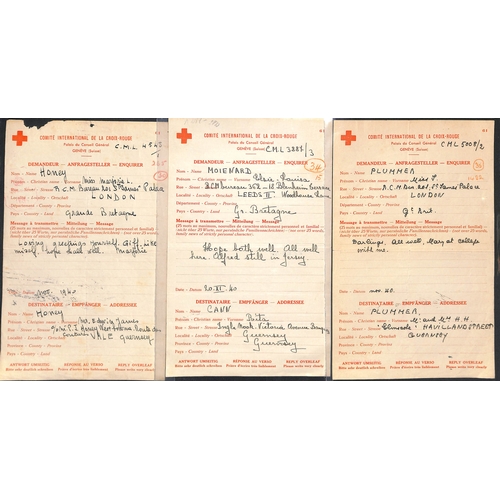 317 - 1940-41 Swiss Red Cross forms (84, dated 6 Nov. 1940 - 23 Jan. 1941) and British Red Cross forms (32... 