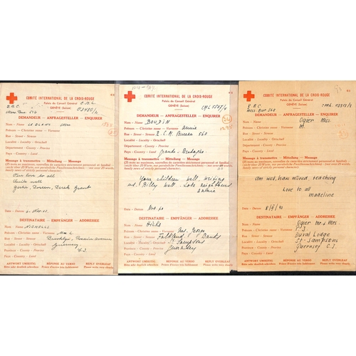 317 - 1940-41 Swiss Red Cross forms (84, dated 6 Nov. 1940 - 23 Jan. 1941) and British Red Cross forms (32... 