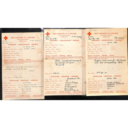 317 - 1940-41 Swiss Red Cross forms (84, dated 6 Nov. 1940 - 23 Jan. 1941) and British Red Cross forms (32... 