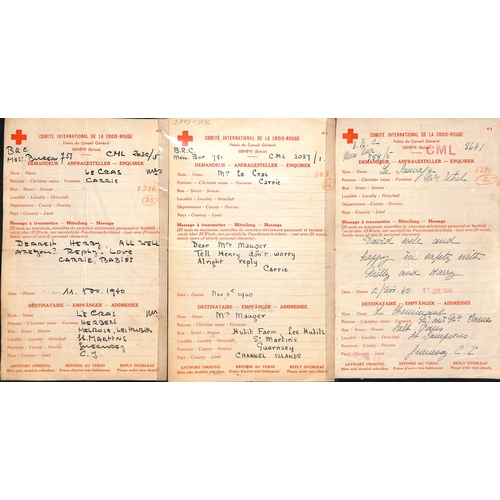 317 - 1940-41 Swiss Red Cross forms (84, dated 6 Nov. 1940 - 23 Jan. 1941) and British Red Cross forms (32... 