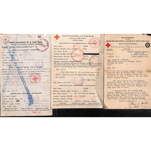 322 - Egypt. 1941-43 Egyptian Red Cross forms (5, two types) and Swiss Red Cross forms (4) from Egypt to J... 