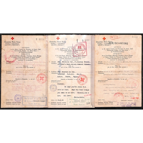 323 - Egypt. 1941-44 Forms from Pte Maurice Le Var in Egypt to his wife Edith and/or son David in Jersey (... 