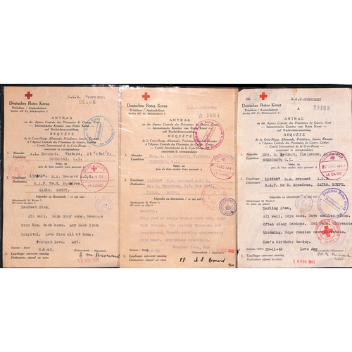 324 - Egypt. 1941-44 Forms (69) sent between L.A.C Stanley A. Brouard and his wife, parents or other relat... 