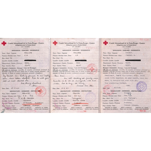 324 - Egypt. 1941-44 Forms (69) sent between L.A.C Stanley A. Brouard and his wife, parents or other relat... 