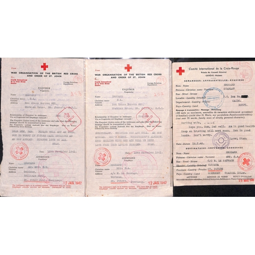 324 - Egypt. 1941-44 Forms (69) sent between L.A.C Stanley A. Brouard and his wife, parents or other relat... 