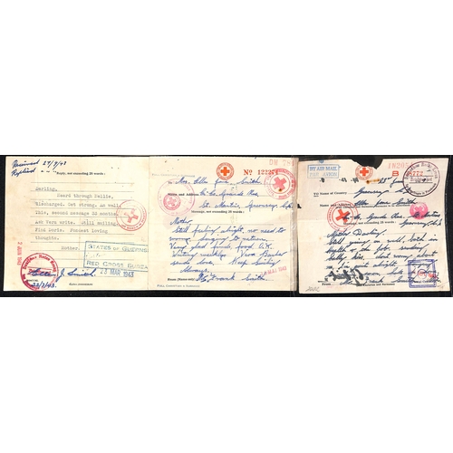 326 - South Africa. 1943-44 South African Red Cross forms (16, five types) all from F.H Smith to his mothe... 