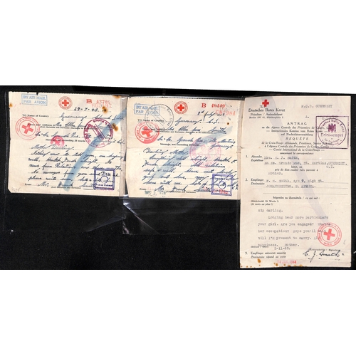 326 - South Africa. 1943-44 South African Red Cross forms (16, five types) all from F.H Smith to his mothe... 