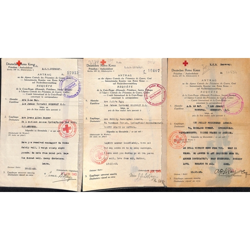 329 - USA. 1941-44 German forms all from Alice, Laura or Julia la Ray in Guernsey to relatives in the USA,... 